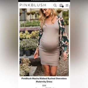 Pink blush maternity dress
